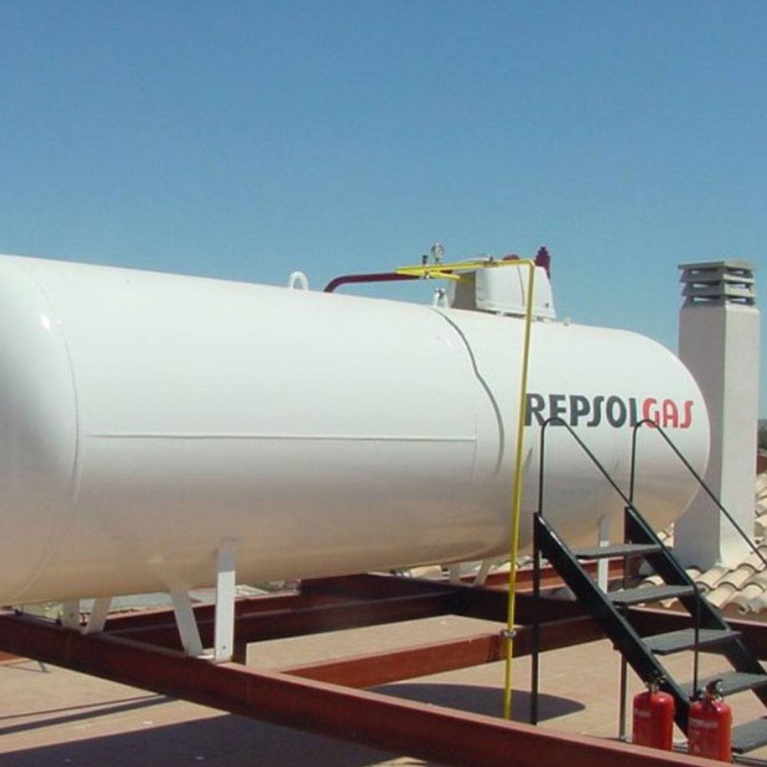 Proyecto de instalación de almacenamiento de glp con depósito en cubierta de edificio de viviendas - Plantillea